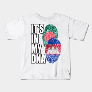 Cambodian And Bangladeshi Mix Heritage DNA Flag Kids T-Shirt